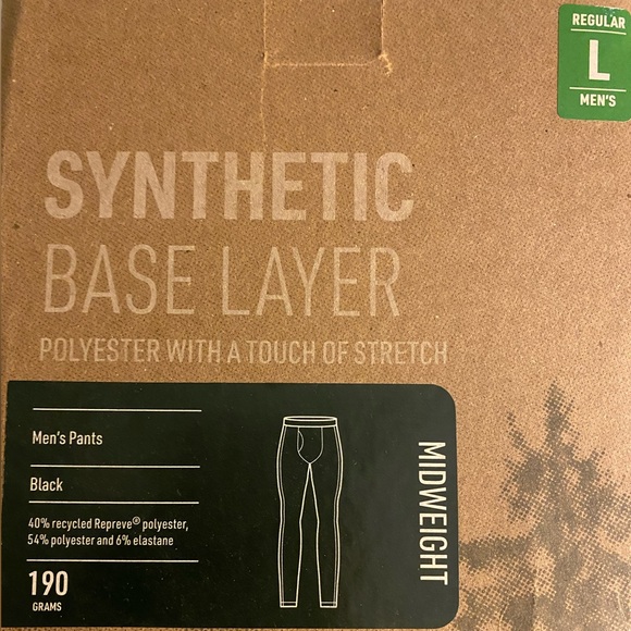 Men's L.L.Bean Midweight Base Layer Pants NEW Large black RETAIL $54 - Picture 9 of 9